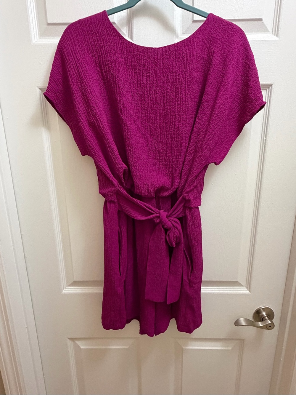 Apt. 9 Magenta Tie-Waist romper with pockets